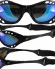 2 Pairs of Birdz Seahawk Polarized Padded Sunglasses Black Frames Blue + Red Reflectech Lenses
