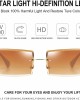 Dollger Rimless Rectangle Sunglasses for Women Fashion Frameless Square Glasses for Men Ultralight UV400 Eyewear Unisex