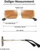 Dollger Rimless Rectangle Sunglasses for Women Fashion Frameless Square Glasses for Men Ultralight UV400 Eyewear Unisex