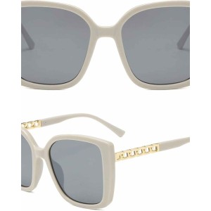 AMOMOMA Retro Vintage Oversized Cat Eye Sunglasses for Women Fashion Outdoor Shades Plastic Frame UV Protection AM2035