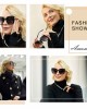 AMOMOMA Retro Vintage Oversized Cat Eye Sunglasses for Women Fashion Outdoor Shades Plastic Frame UV Protection AM2035