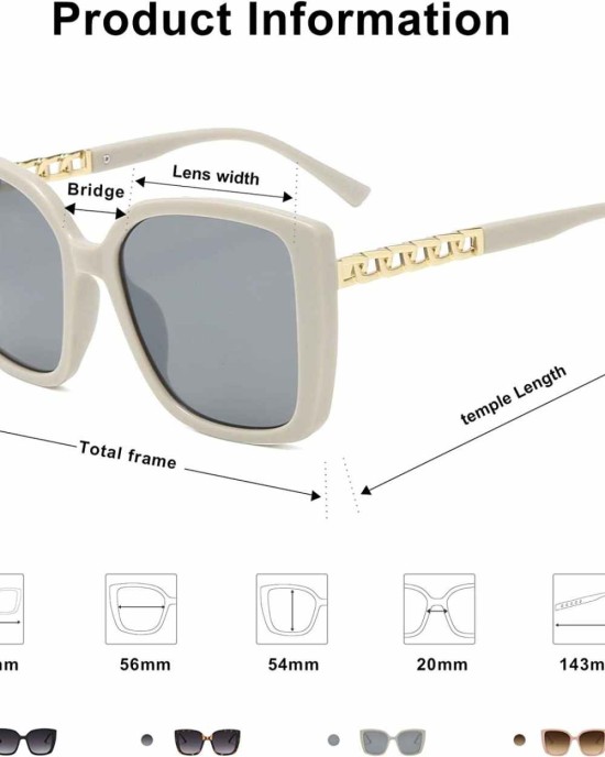 AMOMOMA Retro Vintage Oversized Cat Eye Sunglasses for Women Fashion Outdoor Shades Plastic Frame UV Protection AM2035