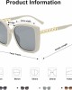 AMOMOMA Retro Vintage Oversized Cat Eye Sunglasses for Women Fashion Outdoor Shades Plastic Frame UV Protection AM2035