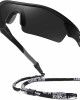 Bevi Polarized Sports Sunglasses TR90 Unbreakable Frame for Men Women Running Cycling Golf Baseball