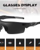 Bevi Polarized Sports Sunglasses TR90 Unbreakable Frame for Men Women Running Cycling Golf Baseball