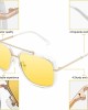 MAFEEDSS Sunglasses Men and Womens Driving Polarized Vintage Square Fashion Aviator Sunglasses Classic Trendy