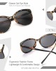 TJUTR Polarized Sunglasses for Women, Retro Vintage Cat Eyes Eyewear Anti Glare 100% UV Protection