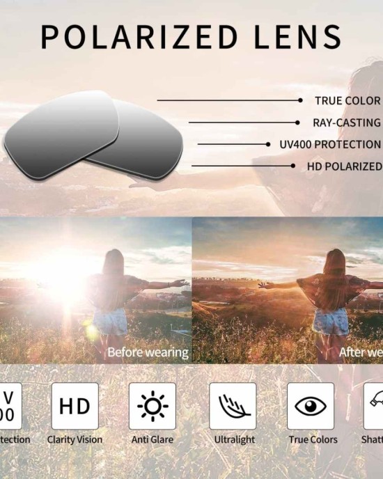 TJUTR Polarized Sunglasses for Women, Retro Vintage Cat Eyes Eyewear Anti Glare 100% UV Protection