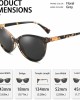 TJUTR Polarized Sunglasses for Women, Retro Vintage Cat Eyes Eyewear Anti Glare 100% UV Protection