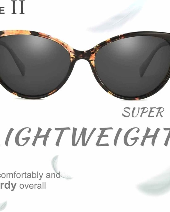 TJUTR Polarized Sunglasses for Women, Retro Vintage Cat Eyes Eyewear Anti Glare 100% UV Protection