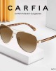 Carfia Polarized Sunglasses for Women UV Protection Lightweight Metal Frame Classic Pilot Ladies Safety Glasses CA3216