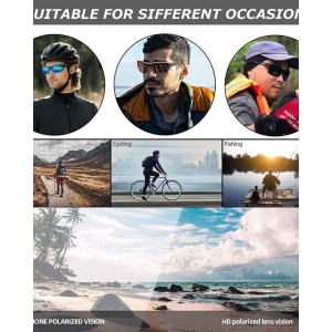Sports Sunglasses Polarized Men Driving Cycling Fishing Running Sun Glasses UV400 Goggles Glasses rope