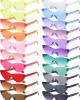 15 Pairs Candy Colored Rimless Sunglasses Cat Eye Colored Transparent Sunglasses for Women Men