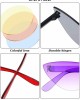 15 Pairs Candy Colored Rimless Sunglasses Cat Eye Colored Transparent Sunglasses for Women Men