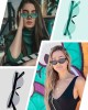 15 Pairs Candy Colored Rimless Sunglasses Cat Eye Colored Transparent Sunglasses for Women Men