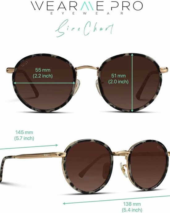 WearMe Pro - Round Metal Frame Sunglasses for Women