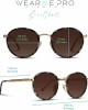 WearMe Pro - Round Metal Frame Sunglasses for Women