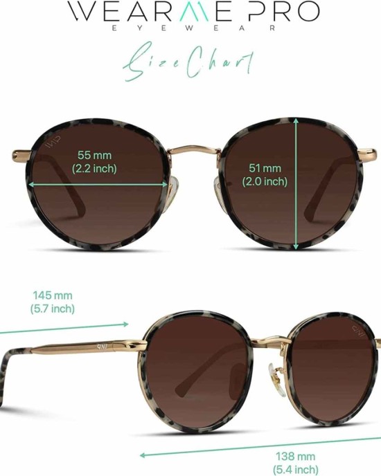 WearMe Pro - Round Metal Frame Sunglasses for Women