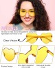 20 Pairs Heart Shaped Rimless Sunglasses Transparent Candy Color Frameless Glasses Trendy Eyewear, 10 Colors