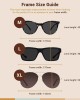 EyeBuyDirect - Mens & Womens Cateye Sunglasses, Anti-Scratch Lens Coating, UV Protection, and Plastic Frame