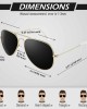 CGID GA61 Premium Al-Mg Alloy Pilot Polarized Sunglasses UV400,Spring Hinges