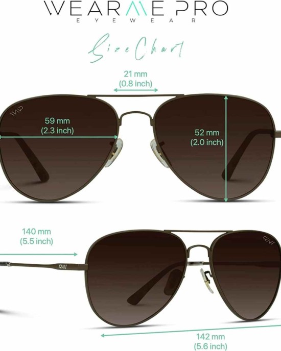 WearMe Pro - Polarized Pilot Style Classic Aviator Sunglasses
