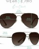 WearMe Pro - Polarized Pilot Style Classic Aviator Sunglasses