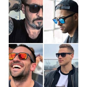 MAXJULI Polarized Sunglasses for Men and Women,UV Protection Rectangular Sun Glasses 8806