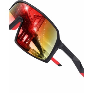Sports Sunglasses UV Protection Polarized Lens with TR90 Frame for Men Women Outdoor Driving Cycling