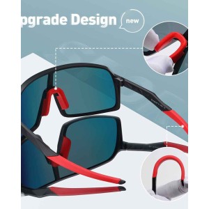 Sports Sunglasses UV Protection Polarized Lens with TR90 Frame for Men Women Outdoor Driving Cycling