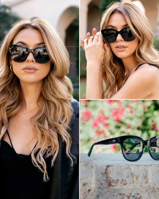 WearMe Pro - Oversized Polarized Retro Cat Eye Sunglasses for Women