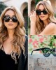 WearMe Pro - Oversized Polarized Retro Cat Eye Sunglasses for Women