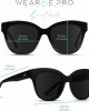WearMe Pro - Oversized Polarized Retro Cat Eye Sunglasses for Women