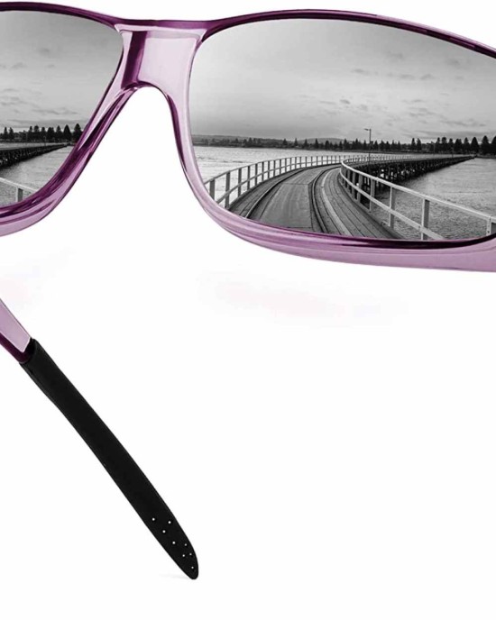 Sunglasses Fit Over Glasses, Polarized 100% UV Protection Wrap-around Sunglasses for Men & Women Driving