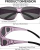 Sunglasses Fit Over Glasses, Polarized 100% UV Protection Wrap-around Sunglasses for Men & Women Driving
