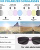 Sunglasses Fit Over Glasses, Polarized 100% UV Protection Wrap-around Sunglasses for Men & Women Driving