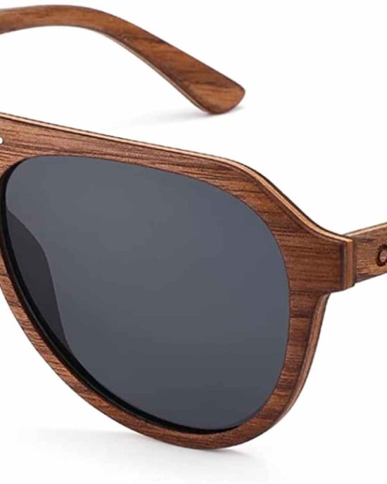 Wood Sunglasses for Men Women Wooden Polarized Sun Glasses with Spring Hinge UV Protection