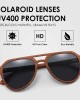 Wood Sunglasses for Men Women Wooden Polarized Sun Glasses with Spring Hinge UV Protection