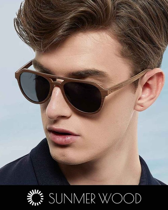 Wood Sunglasses for Men Women Wooden Polarized Sun Glasses with Spring Hinge UV Protection