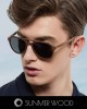 Wood Sunglasses for Men Women Wooden Polarized Sun Glasses with Spring Hinge UV Protection