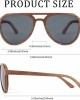 Wood Sunglasses for Men Women Wooden Polarized Sun Glasses with Spring Hinge UV Protection