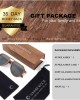 Wood Sunglasses for Men Women Wooden Polarized Sun Glasses with Spring Hinge UV Protection