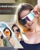 FEISEDY Oversize Flat Top Sunglasses Men Women One Piece Big Shield Shades B4027