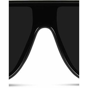 WMP Eyewear - Flat Full Mirrored Lens Square Trendy Oversized Sunglasses