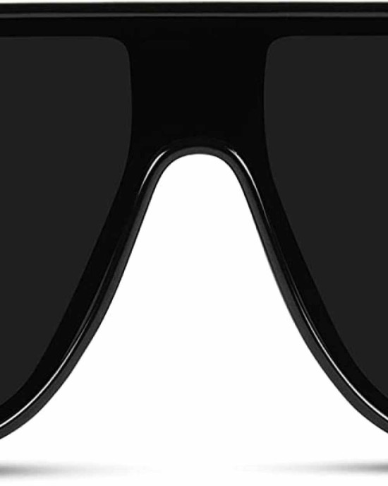 WMP Eyewear - Flat Full Mirrored Lens Square Trendy Oversized Sunglasses