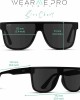 WMP Eyewear - Flat Full Mirrored Lens Square Trendy Oversized Sunglasses