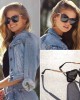 WMP Eyewear - Square Oversized Metal Frame Fashion Style Women Polarized Sunglasses