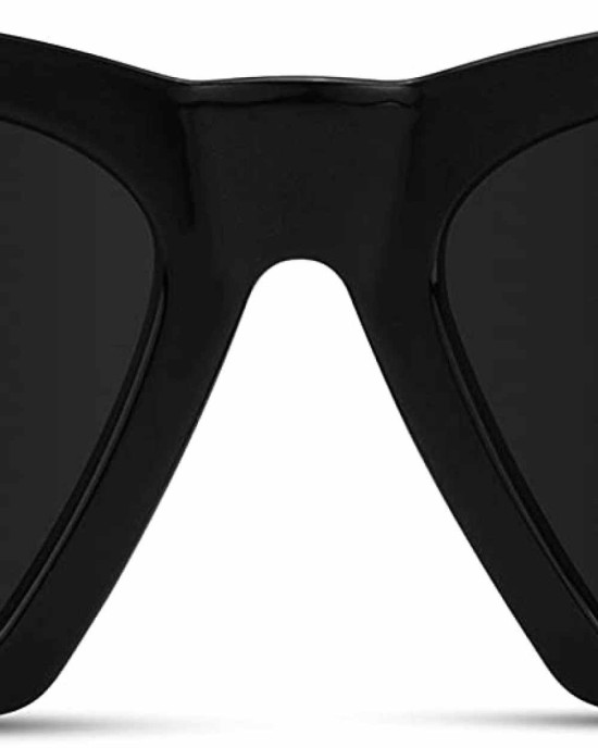 WMP Eyewear - Square Cat Eye Shape Metal Frame Fashion Polarized Mirrored Sunglasses