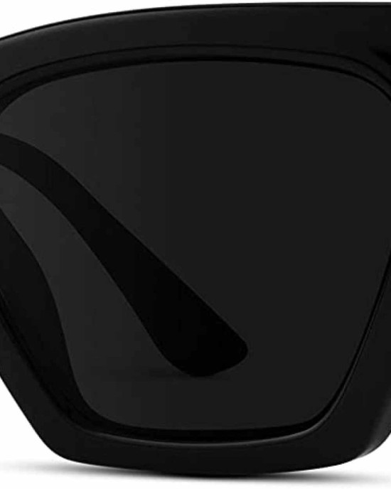 WMP Eyewear - Square Cat Eye Shape Metal Frame Fashion Polarized Mirrored Sunglasses