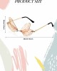 7 Pieces Dragonfly Sunglasses Fairy Glasses Butterfly Glasses Rimless Sunglasses for Women Men